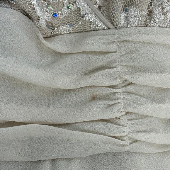 NWD R&M Collection Beige 2PC Special Occasion Evening Gown Formal Womens Size 8 - Picture 12 of 16